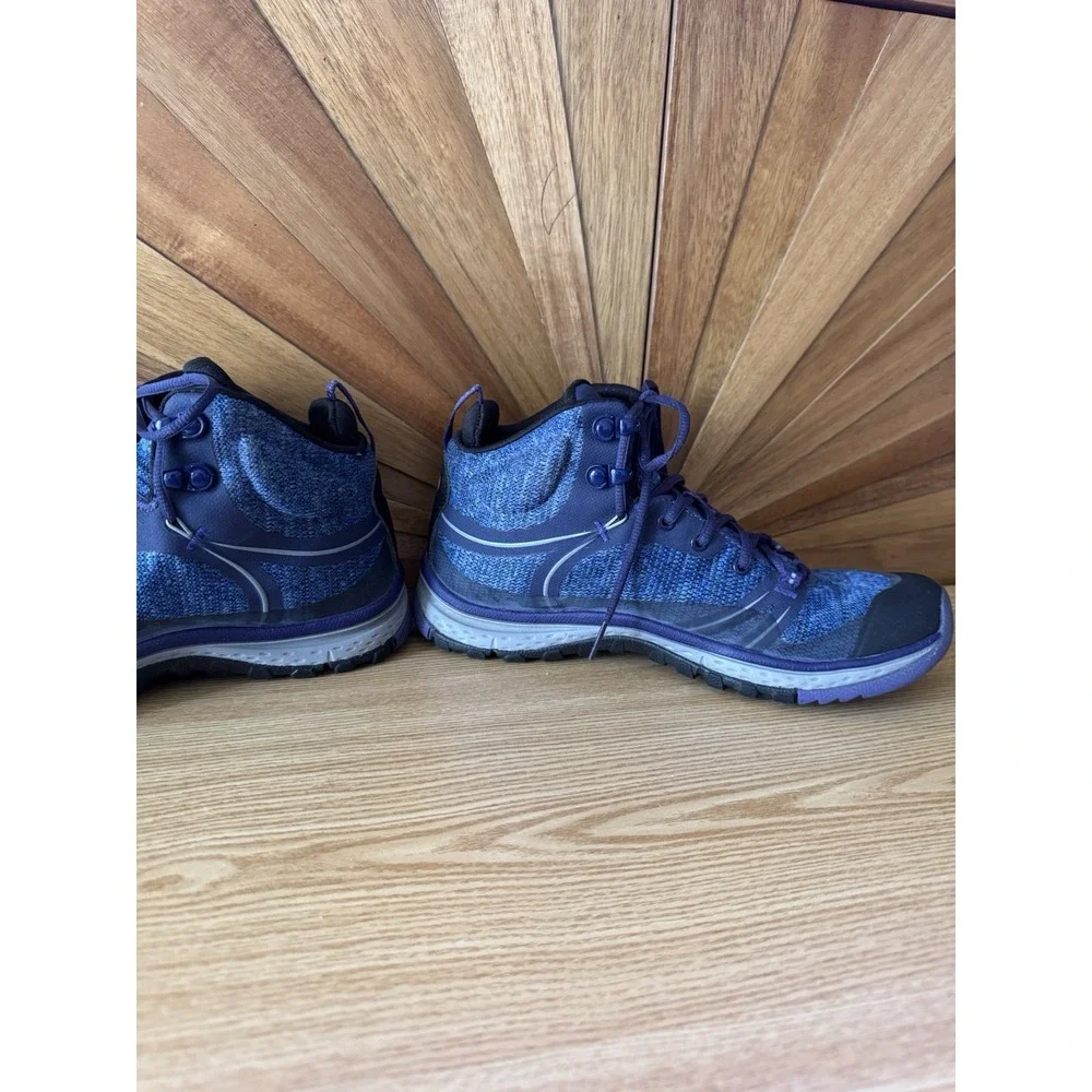 Keen Women Sz 6.5 TERADORA II Mid Hiking Boots Waterproof Blue Purple Astral EUC